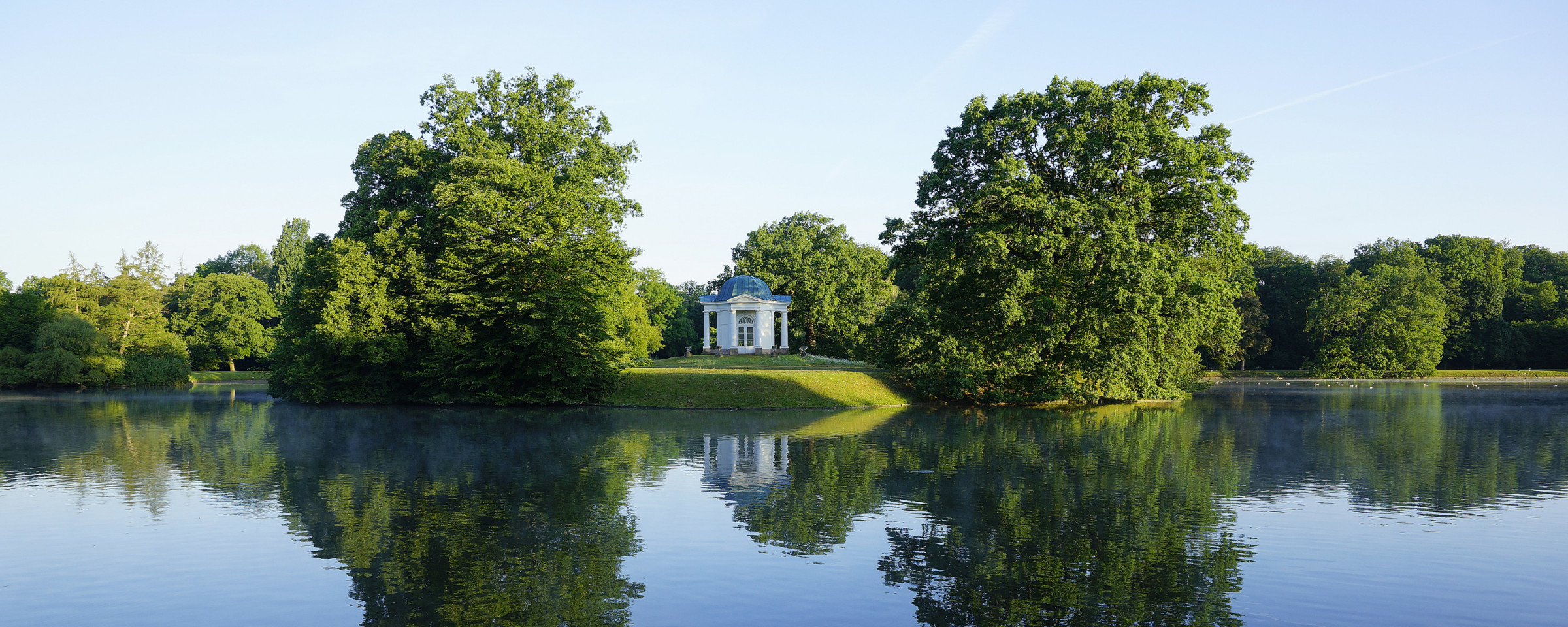 A small castle in the Karlsaue State Park, within walking distance